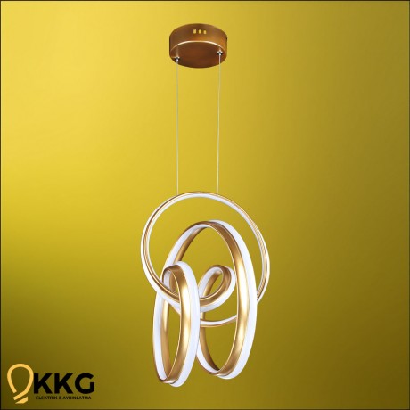 Çift T. Büyük İmza Led Avize - Altın Sarısı