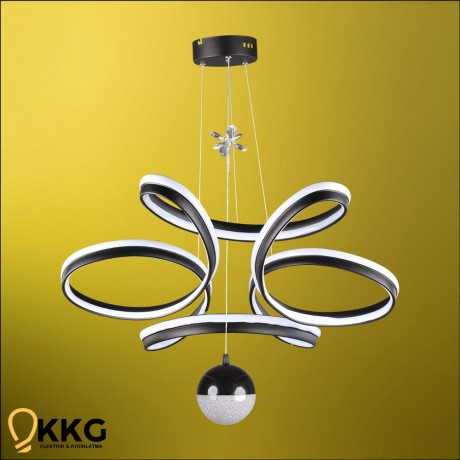 Çift T. Dron Power Led Avize - Siyah