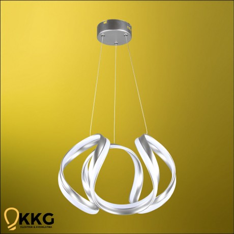 Çift T. Gemma Led Avize - Gümüş