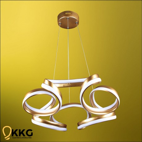 Çift T. Helezon Led Avize - Altın Sarısı