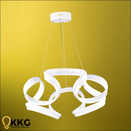 Çift T. Helezon Led Avize - Beyaz