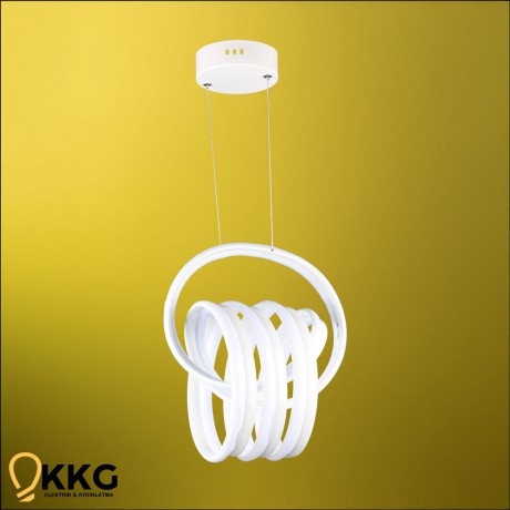 Çift T. Küçük İmza Led Avize - Beyaz