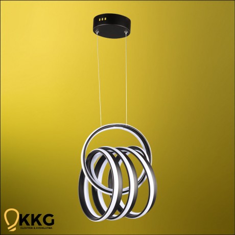 Çift T. Küçük İmza Led Avize - Siyah