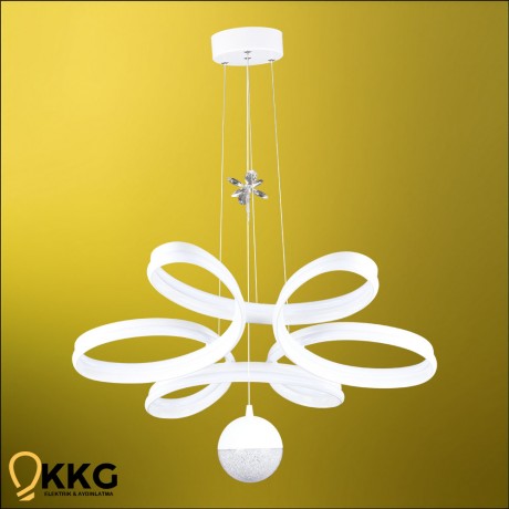 Çift T. Papatya Power Led Avize - Beyaz