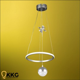 1 Katlı Power Led Avize - Gümüş