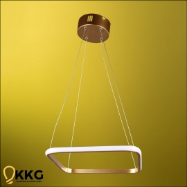 1'li Kare Led Avize - Altın Sarısı