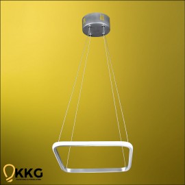 1'li Kare Led Avize - Gümüş