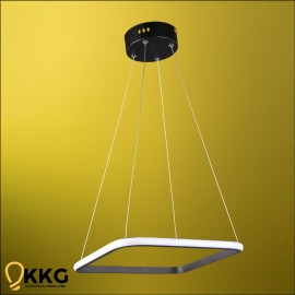 1'li Kare Led Avize - Siyah
