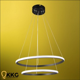 2 Katlı Led Avize - Siyah
