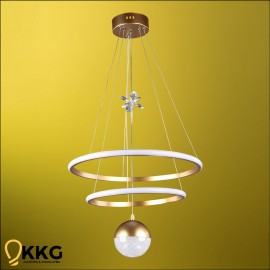 2 Katlı Power Led Avize - Altın Sarısı