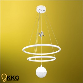 2 Katlı Power Led Avize - Beyaz