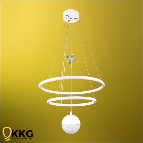 2 Katlı Power Led Avize - Beyaz