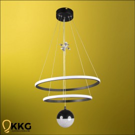 2 Katlı Power Led Avize - Siyah