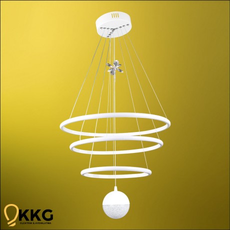 3 Katlı Power Led Avize - Beyaz