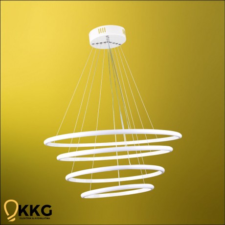 4 Katlı Led Avize - Beyaz