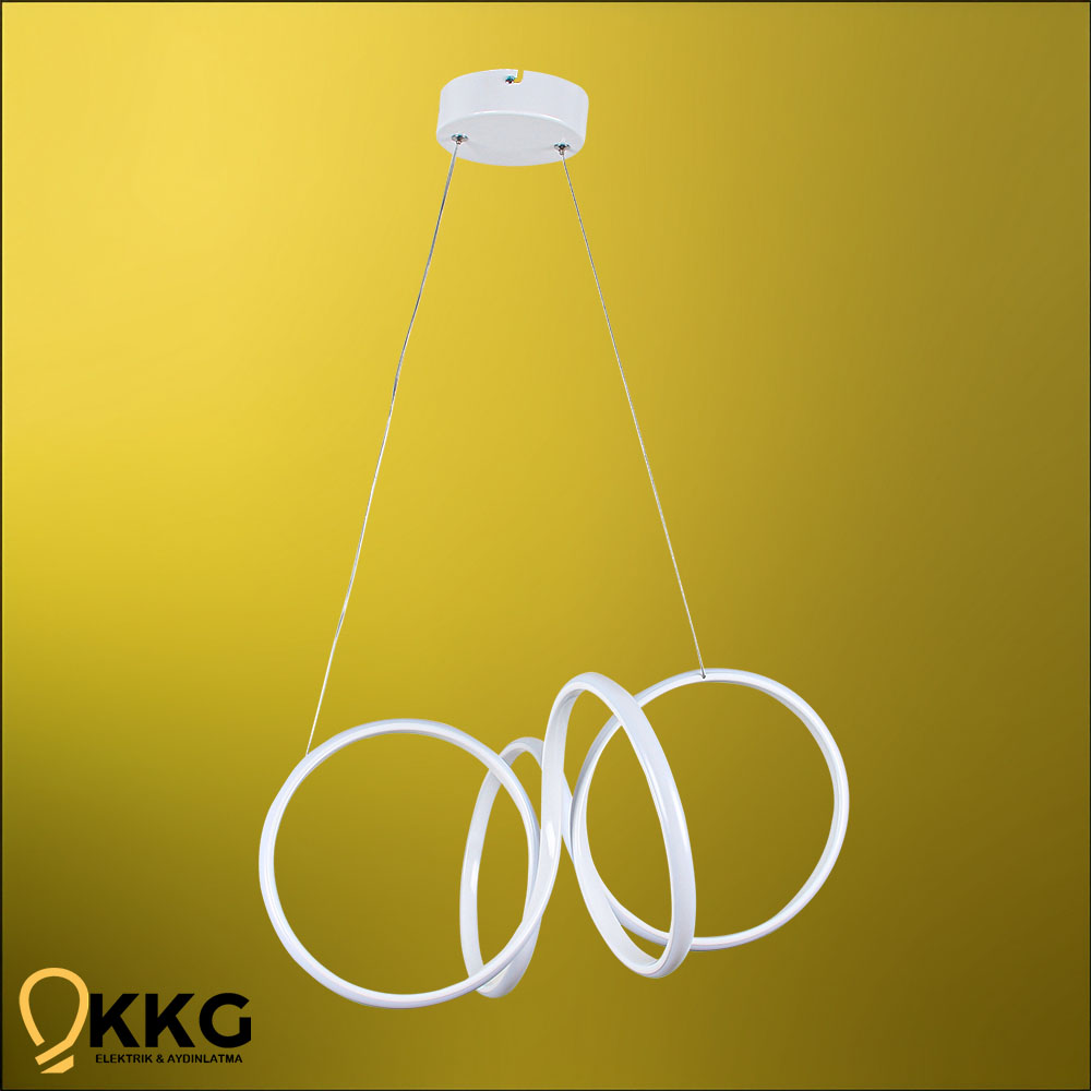 4'lü Kuğu Led Avize - Beyaz