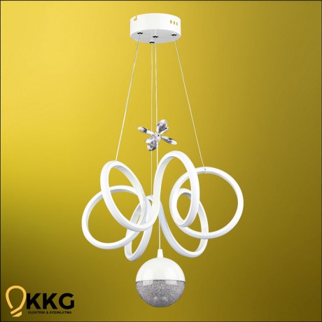 6'lı Kuğu Power Led Avize - Beyaz