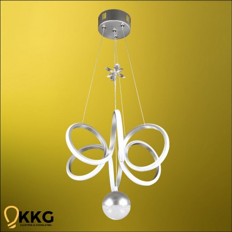 6'lı Kuğu Power Led Avize - Gümüş