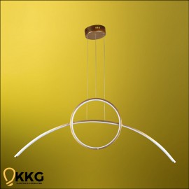 Çemberli Yay Led Avize - Altın Sarısı