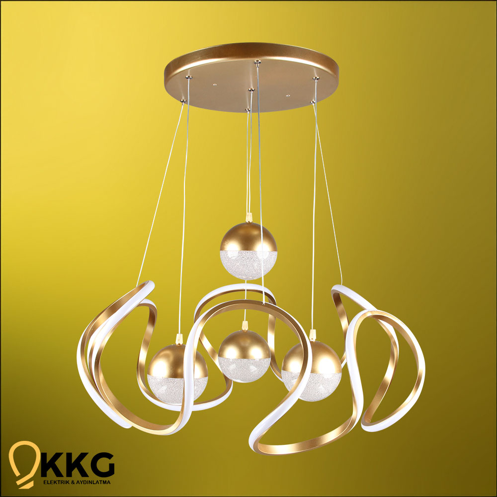 Consept Led Avize - Altın Sarısı