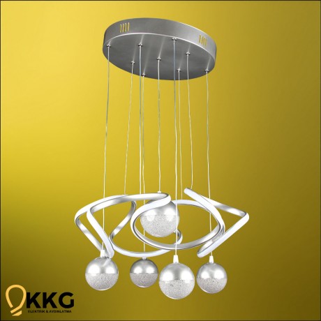 Coral Led Avize - Gümüş