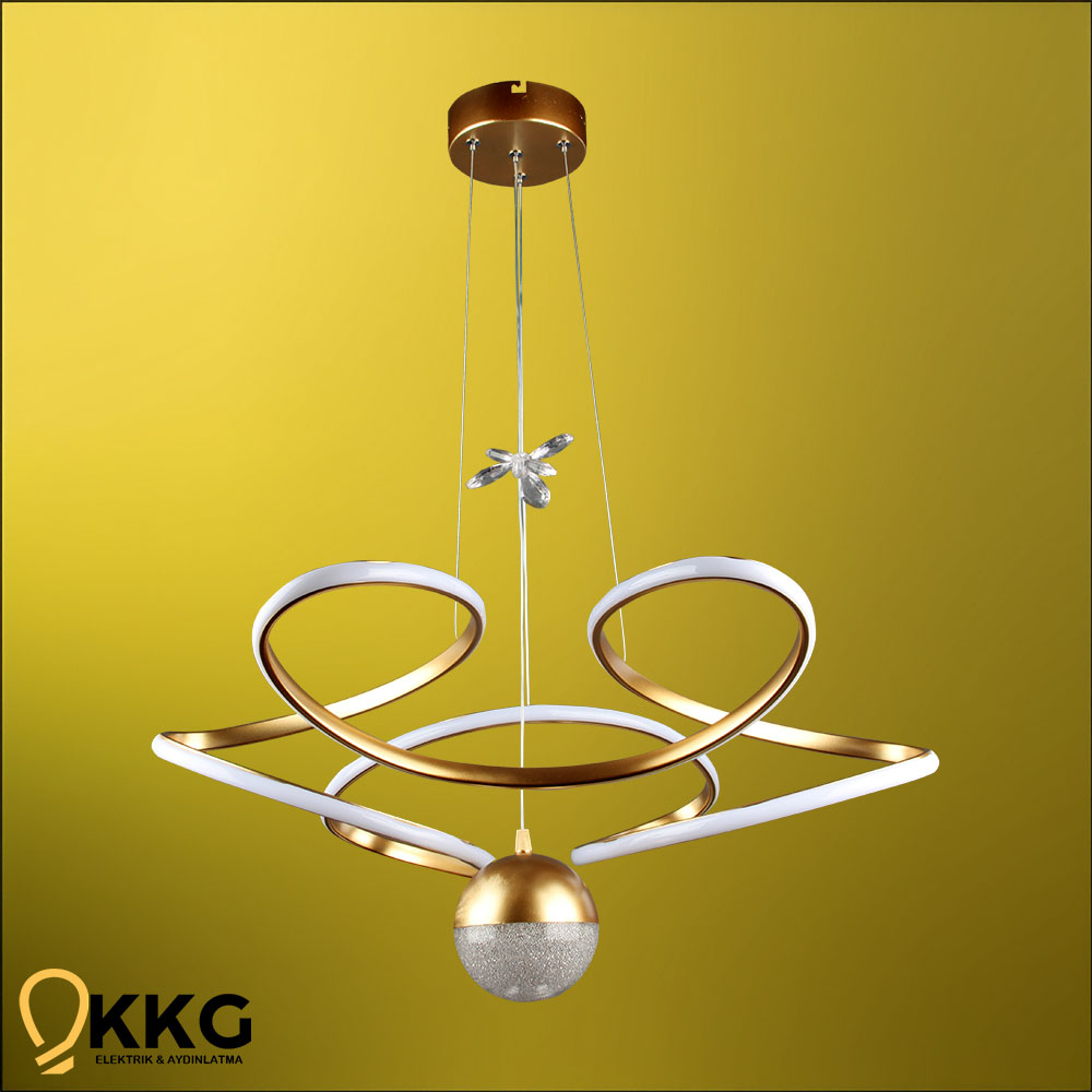 Dron Power Led Avize - Altın Sarısı