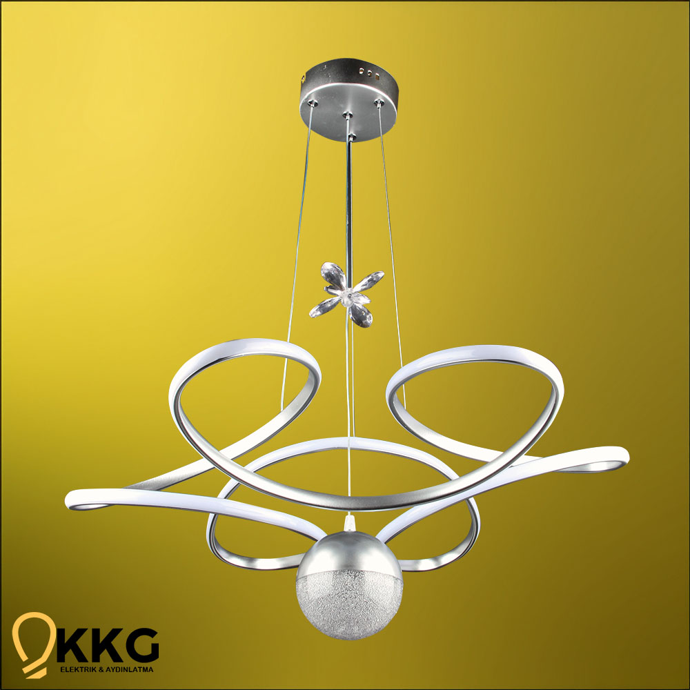 Dron Power Led Avize - Gümüş