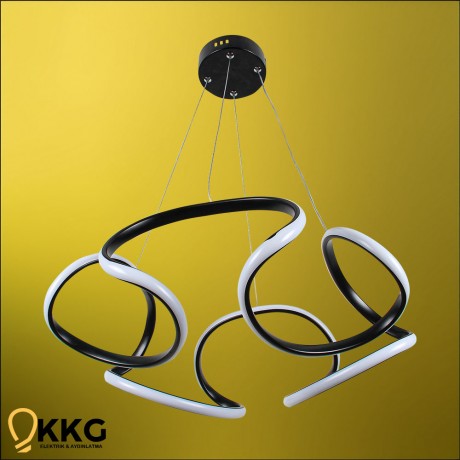 Helezon Led Avize - Siyah