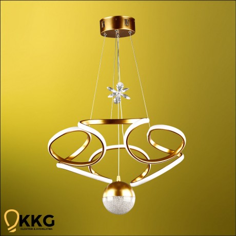 Helezon Power Led Avize - Altın Sarısı