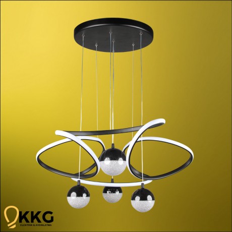 Jewel Led Avize - Siyah