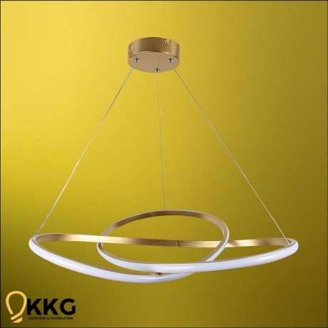 Kar Çiçeği Led Avize - Altın Sarısı