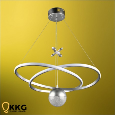 Kar Çiçeği Power Led Avize - Gümüş