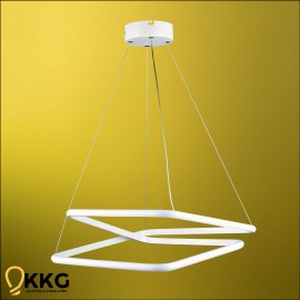 Kare Katlı Led Avize - Beyaz