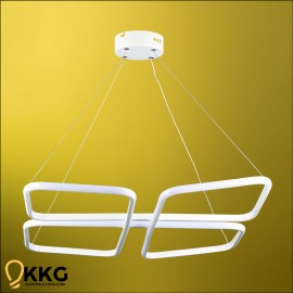 Kare Yonca Led Avize - Beyaz