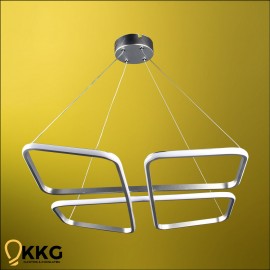 Kare Yonca Led Avize - Gümüş