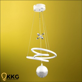 Kelebek Taşlı Led Avize - Beyaz