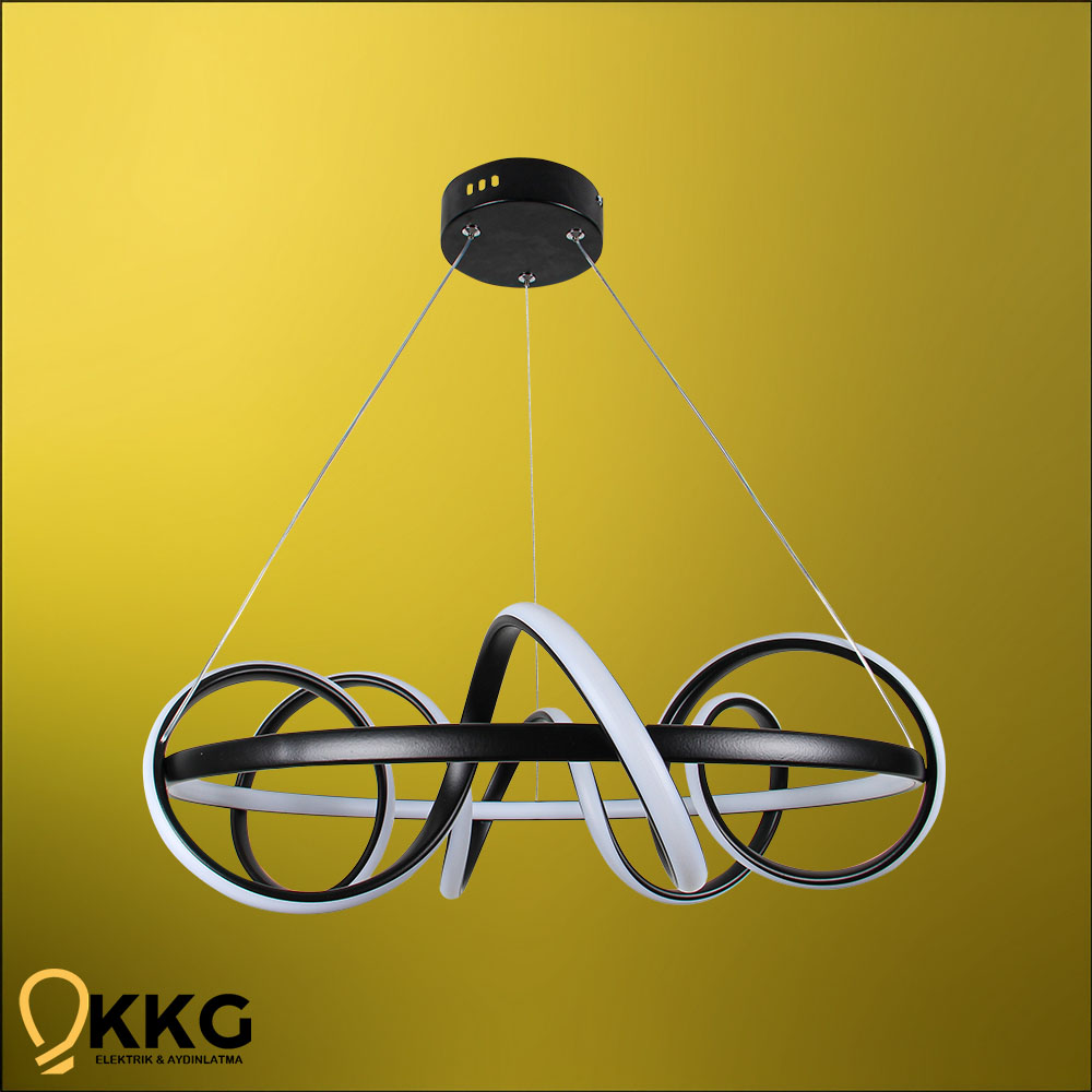 Kuzey Led Avize - Siyah