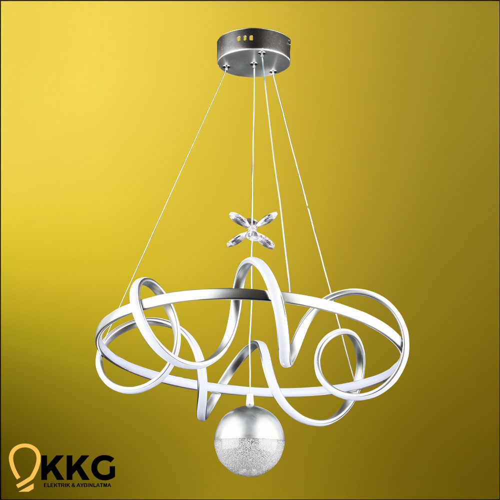 Kuzey Power Led Avize - Gümüş