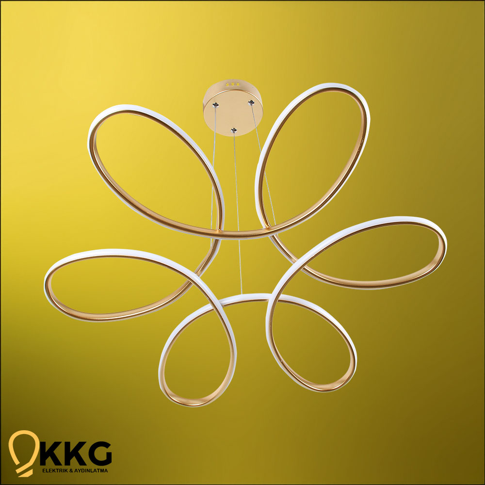 Papatya Led Avize - Altın Sarısı