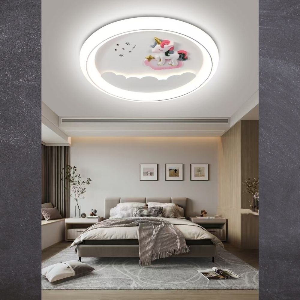 Plafonyer Unicorn Temalı Tavan Monteli Led Avize