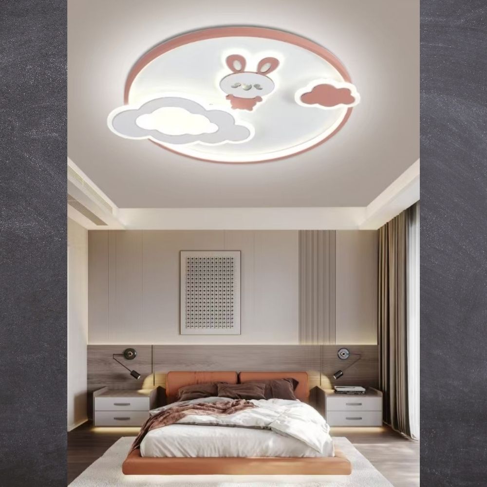 Plafonyer Tavşan Temalı Tavan Monteli Led Avize