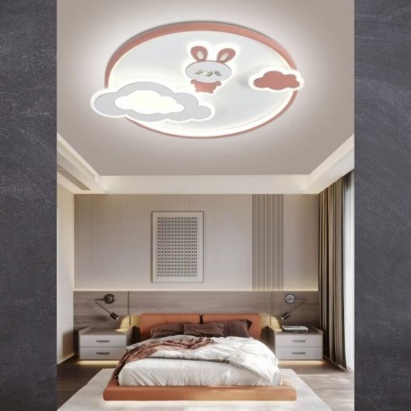 Plafonyer Tavşan Temalı Tavan Monteli Led Avize