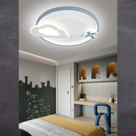Plafonyer Uçak ve Bulut Temalı Tavan Monteli Led Avize