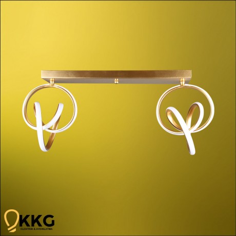 2'li Dünya T. M. Led Avize - Altın Sarısı