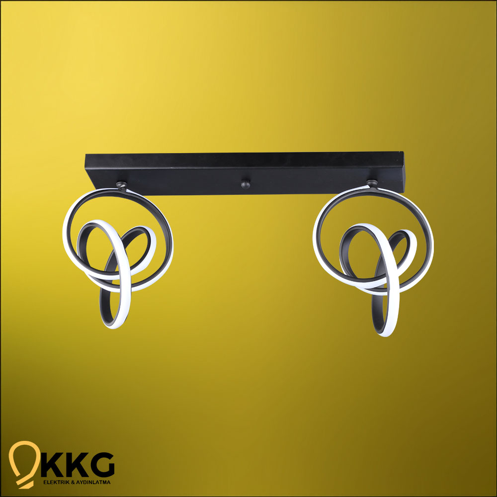 2'li Dünya T. M. Led Avize - Siyah