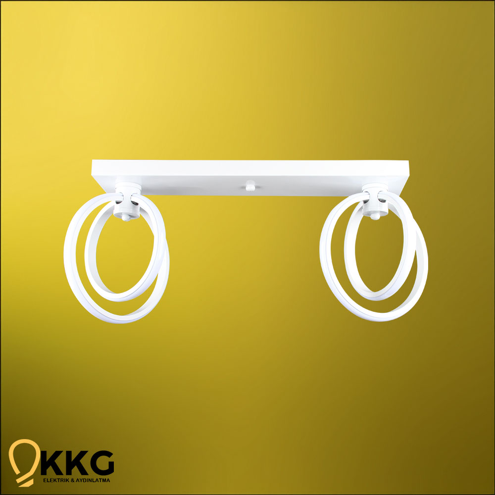 2'li Küre T. M. Led Avize - Beyaz