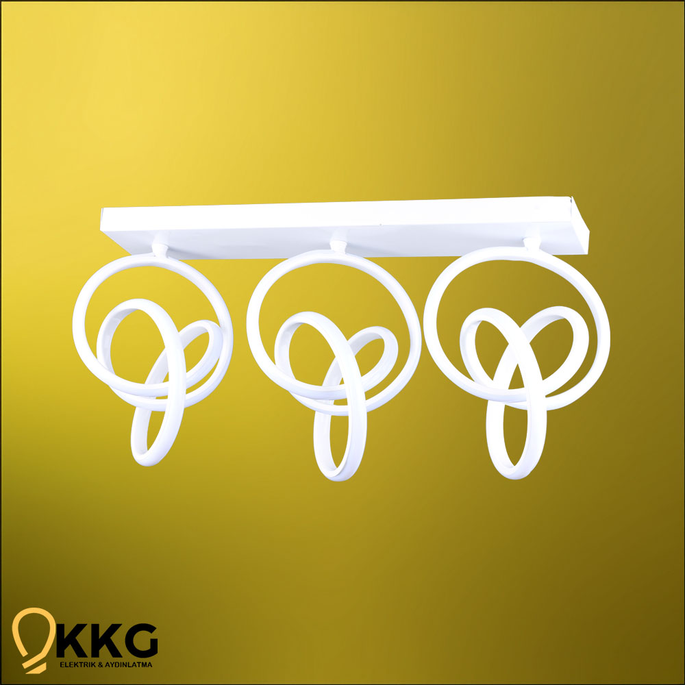 3'lü Dünya T. M. Led Avize - Beyaz