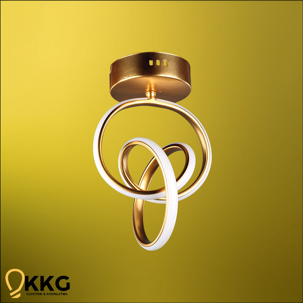 Dünya Küçük T. M. Led Avize - Altın Sarısı