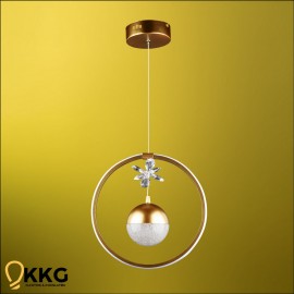 Halkalı Power Led Avize - Altın Sarısı