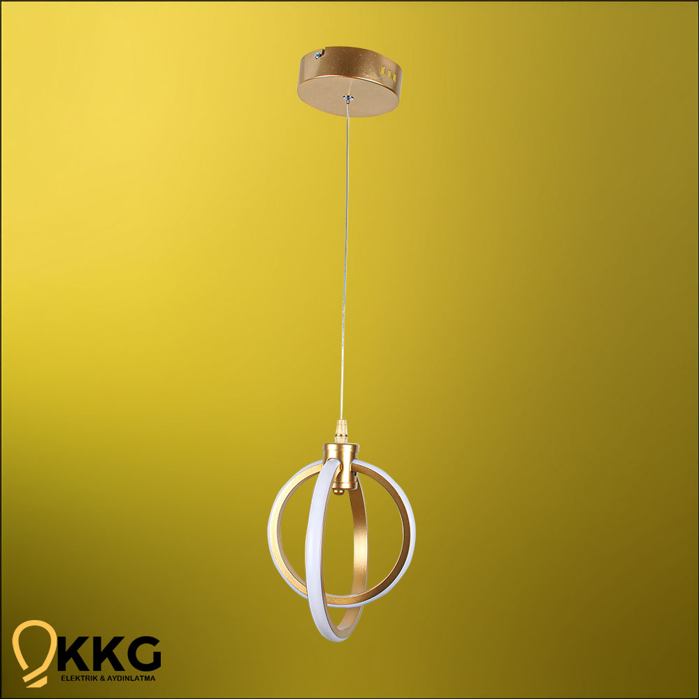 Küre Küçük Led Avize - Altın Sarısı